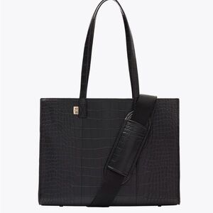 Beis The Work Tote in Black Croc